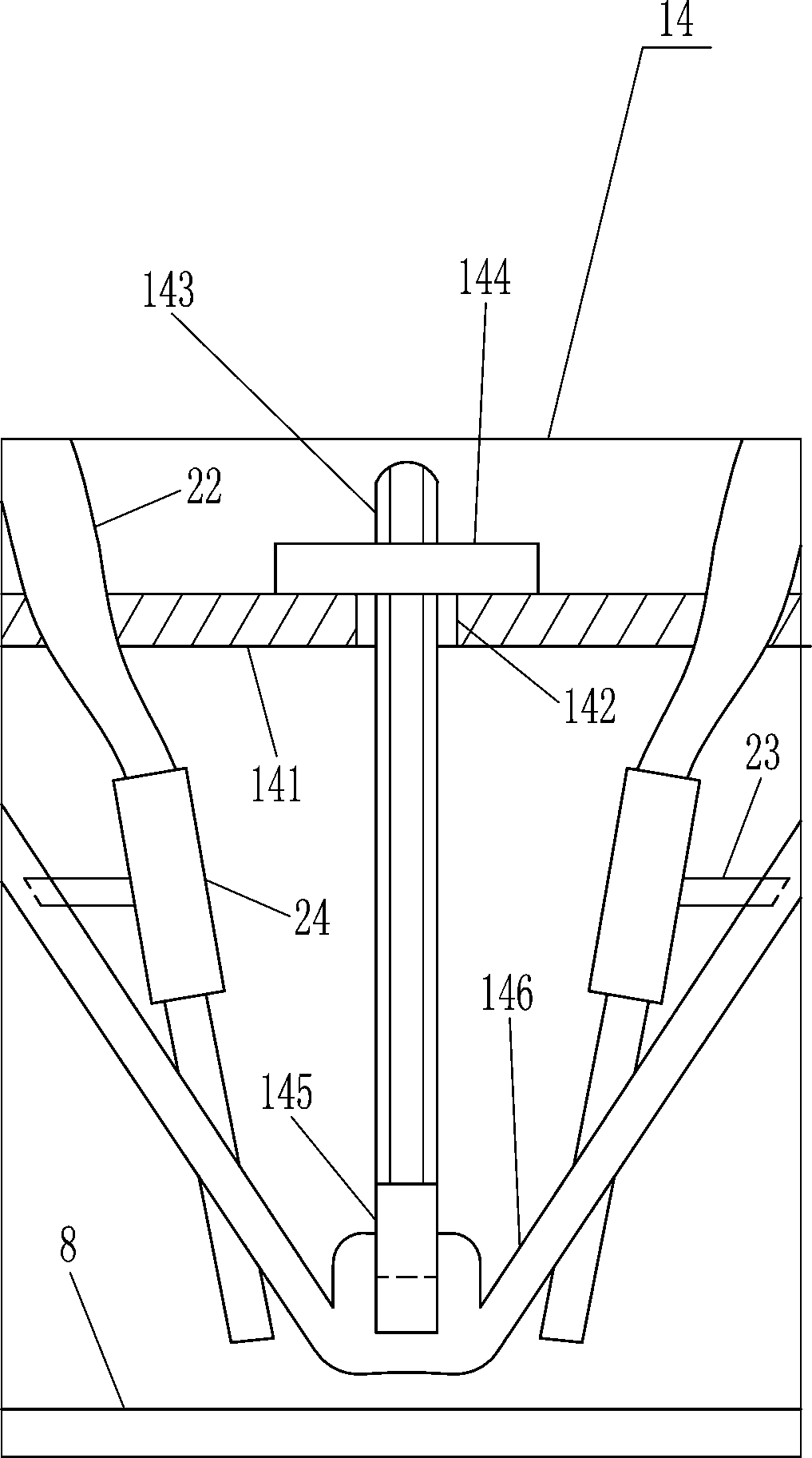 Wood block punching instrument for solid wood sofa machining