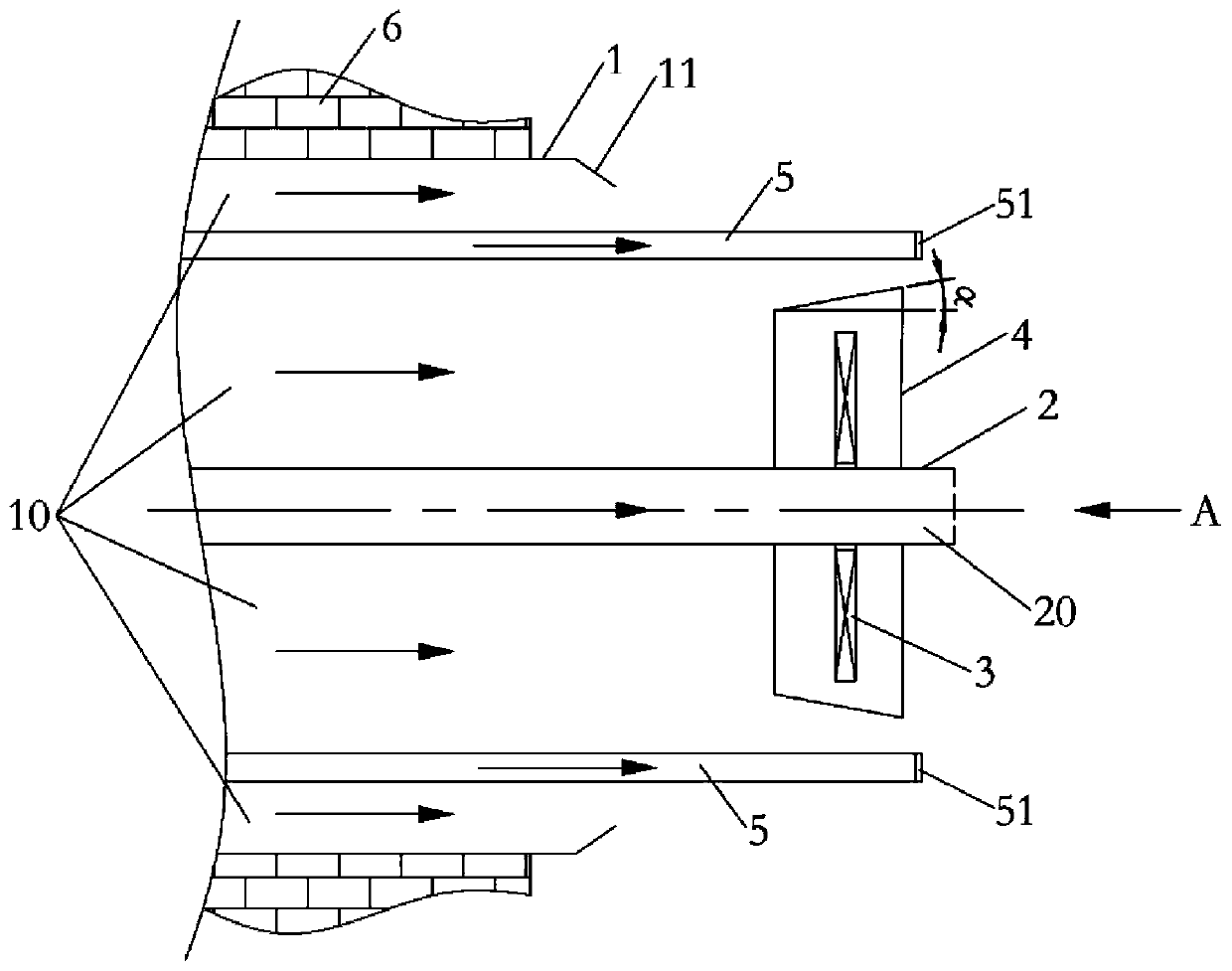 Low-nitrogen combustion device and combustion boiler