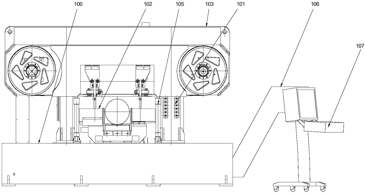 Ultrahigh-speed horizontal band sawing machine