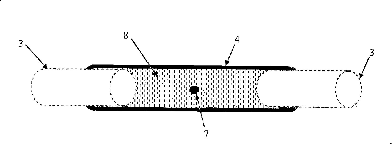 Apparatus for measuring acceleration by double optical beams, optical fibers and light traps