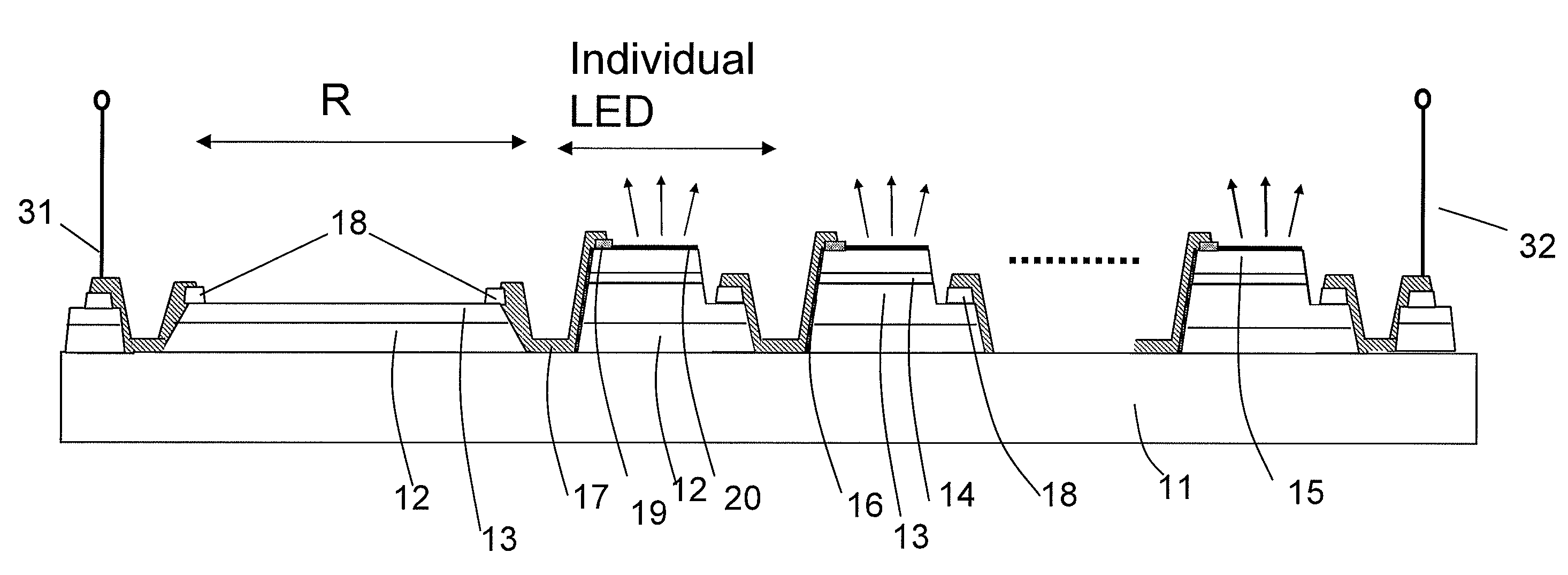 Ac/dc light emitting diodes with integrated protection mechanism