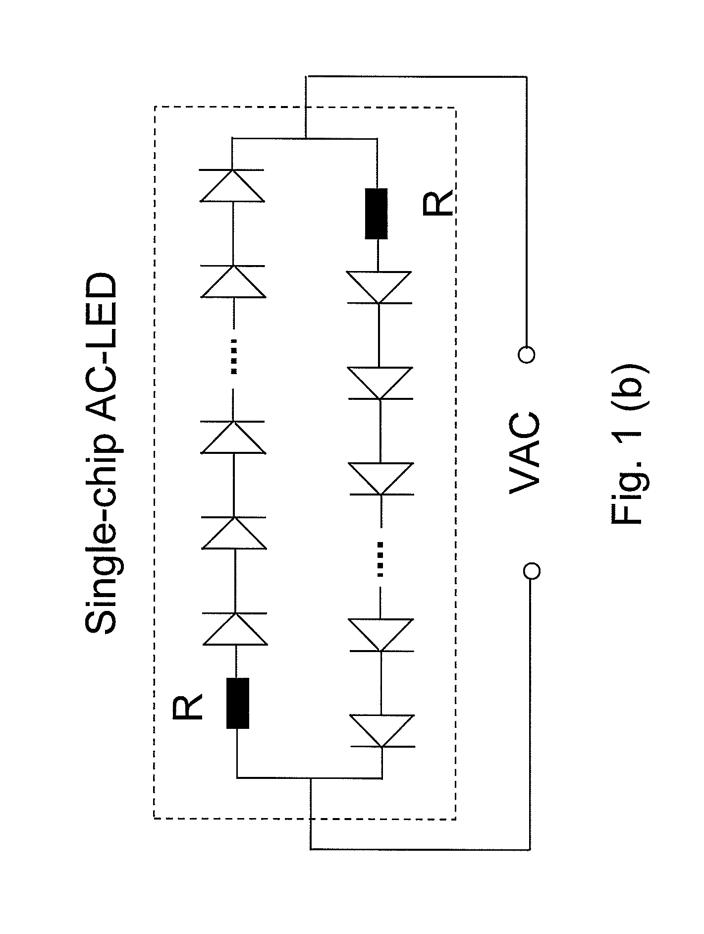 Ac/dc light emitting diodes with integrated protection mechanism