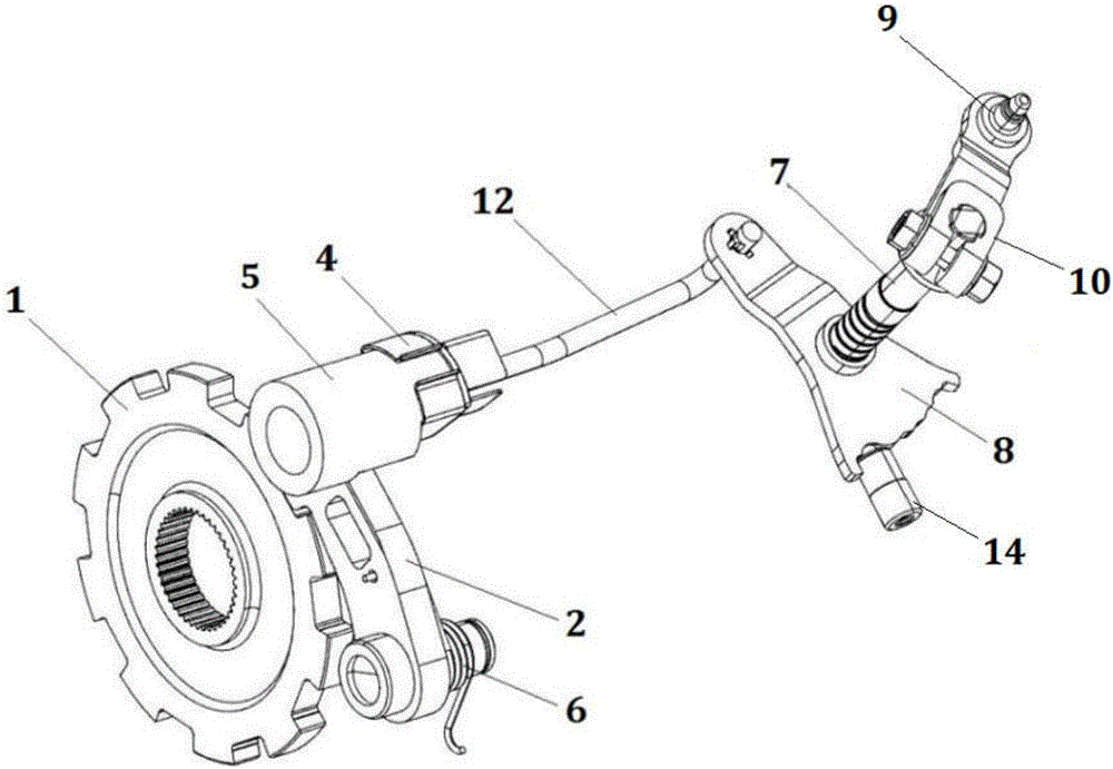 Automatic gearbox parking locking mechanism