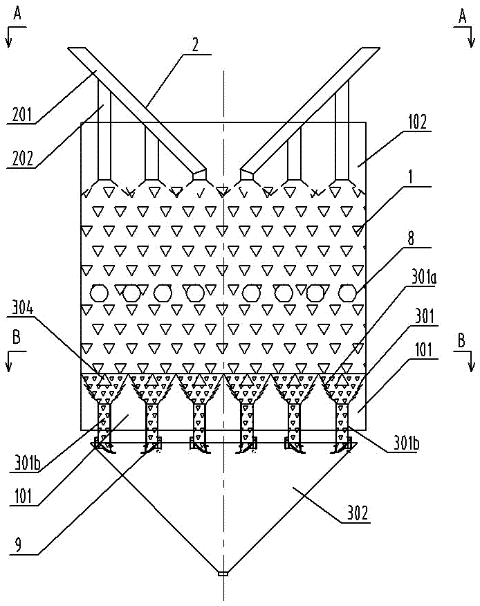 A counterflow flue gas purification device and its purification unit