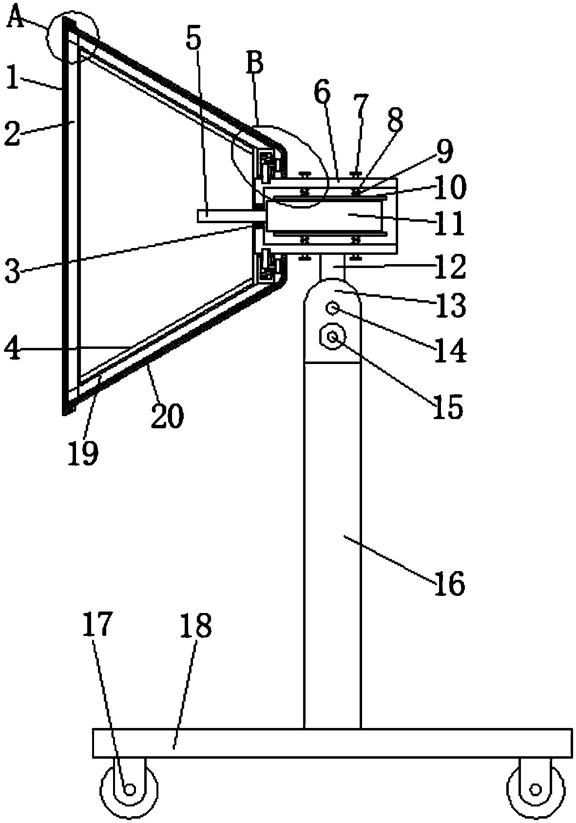 A plug-in LED film and television lamp softbox