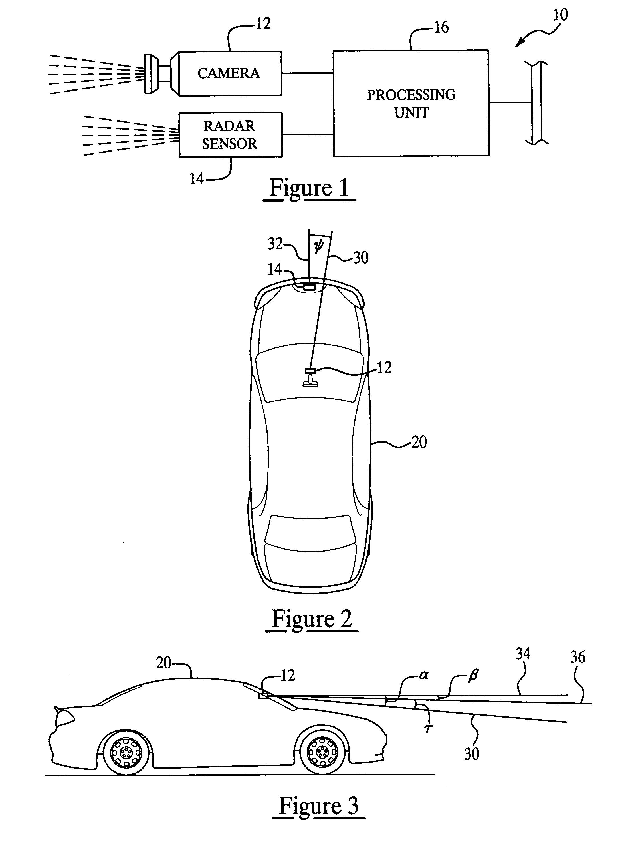 Method for estimating unknown parameters for a vehicle object detection system