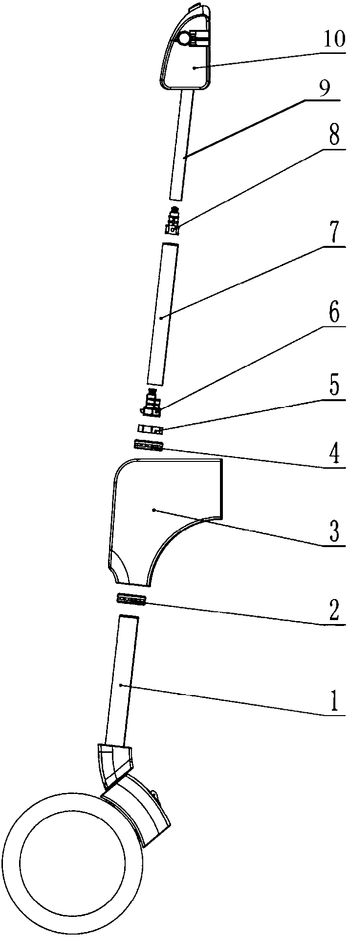 A folding bicycle and its handlebar