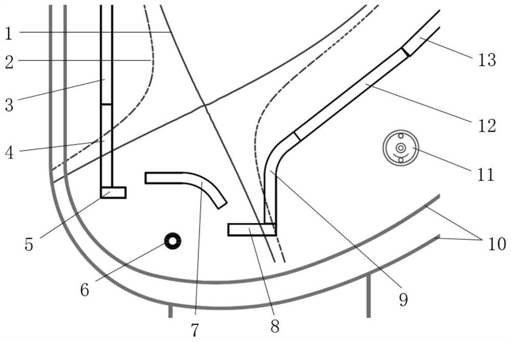 Right-angle closed all-tungsten divertor suitable for Tokamak nuclear fusion device