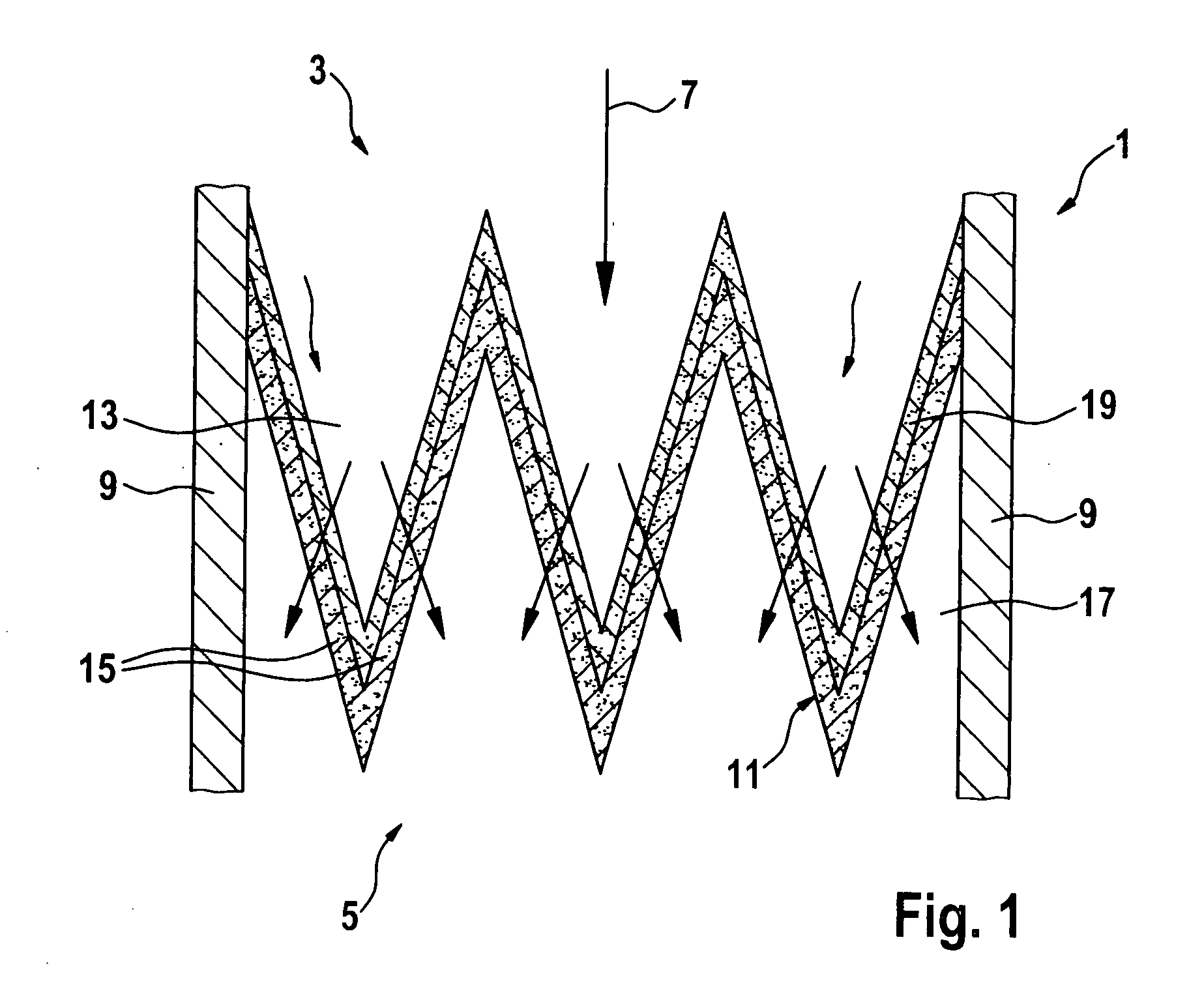 Filter for purifying gas mixtures and method for its manufacture