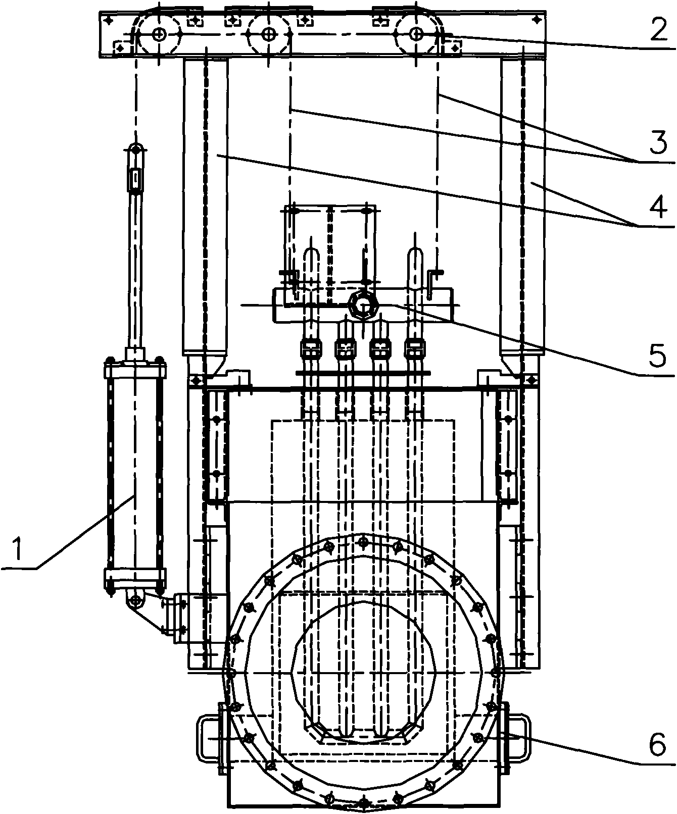 High-temperature resistant air cooling smoke gate device