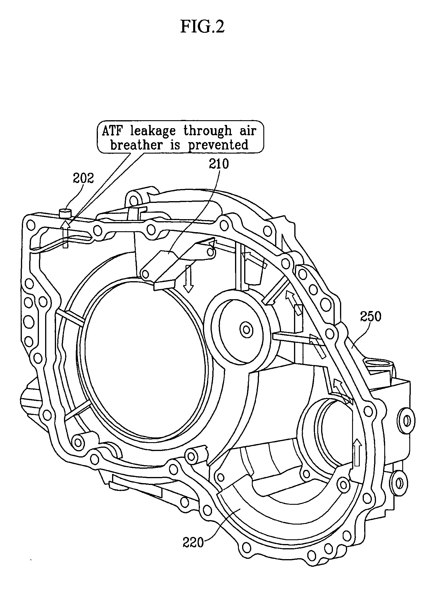 Automatic transmission oil leak prevention device