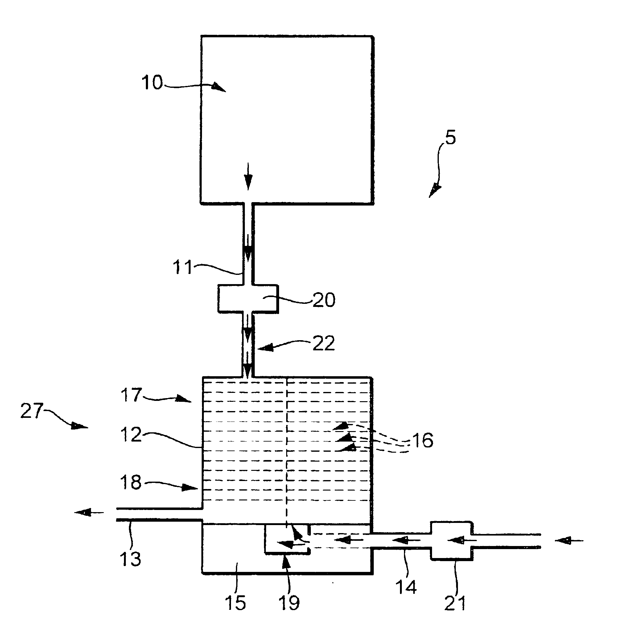 Method of avoiding or eliminating deposits in the exhaust area of a vacuum system