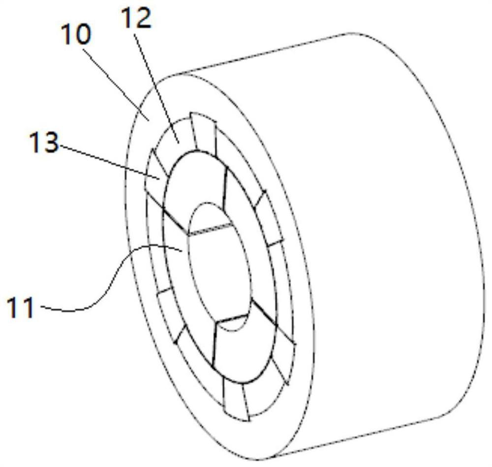 Permanent magnet synchronous motor supported by magnetic bearing and magnetic bearing thereof