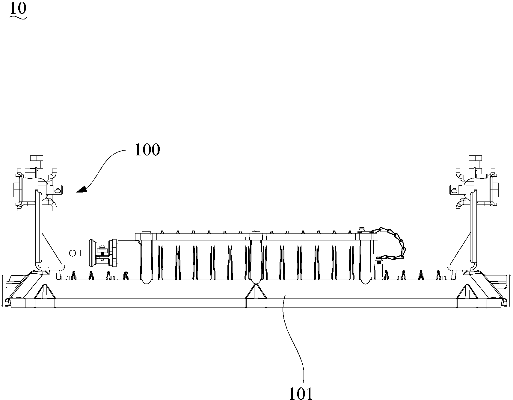 Derrick lamp and mounting support thereof