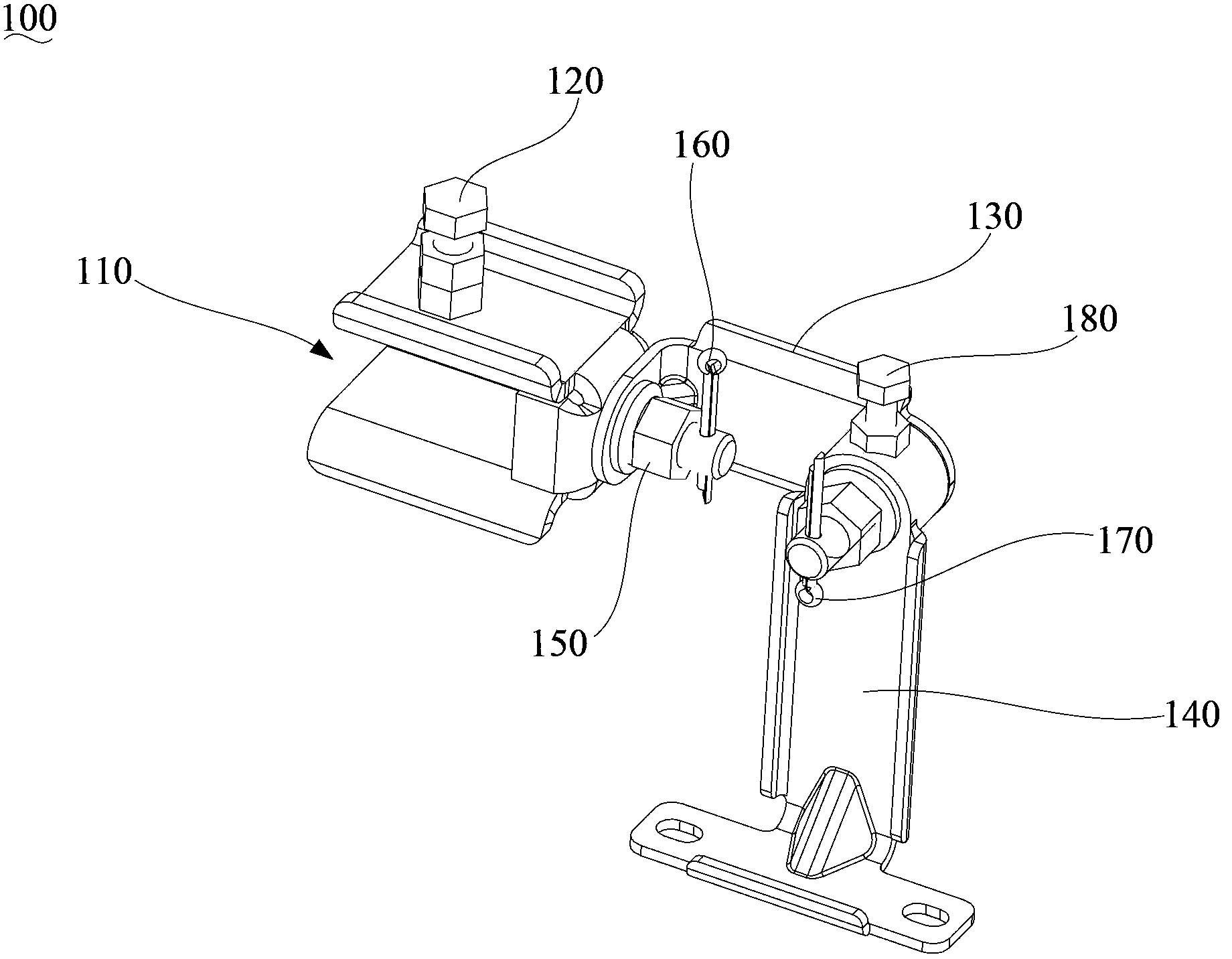 Derrick lamp and mounting support thereof