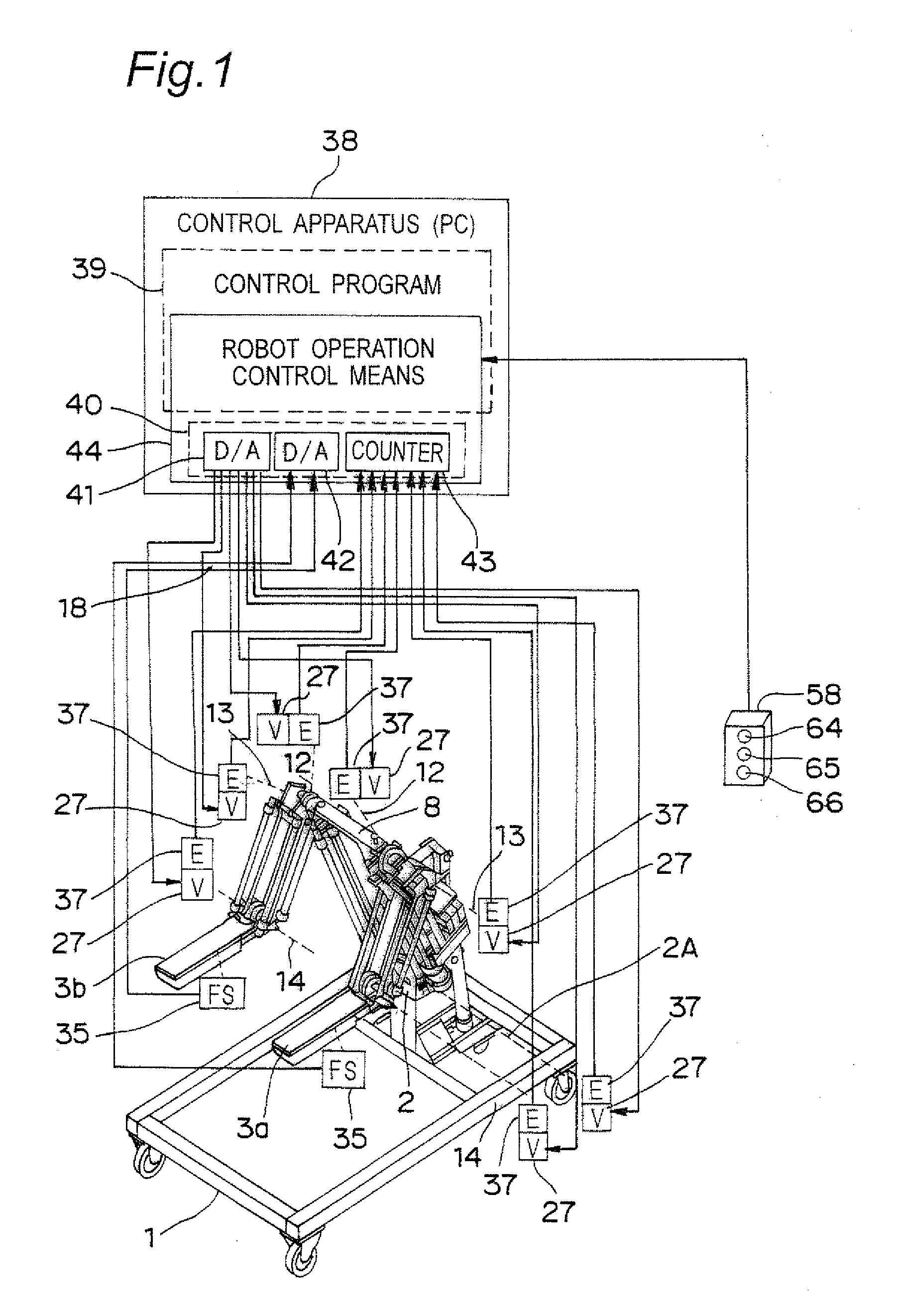 Robot, and control apparatus, control method, and control program for robot