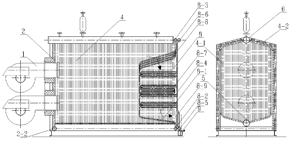 Embedded modularized assembly water pipe fuel oil and fuel gas boiler