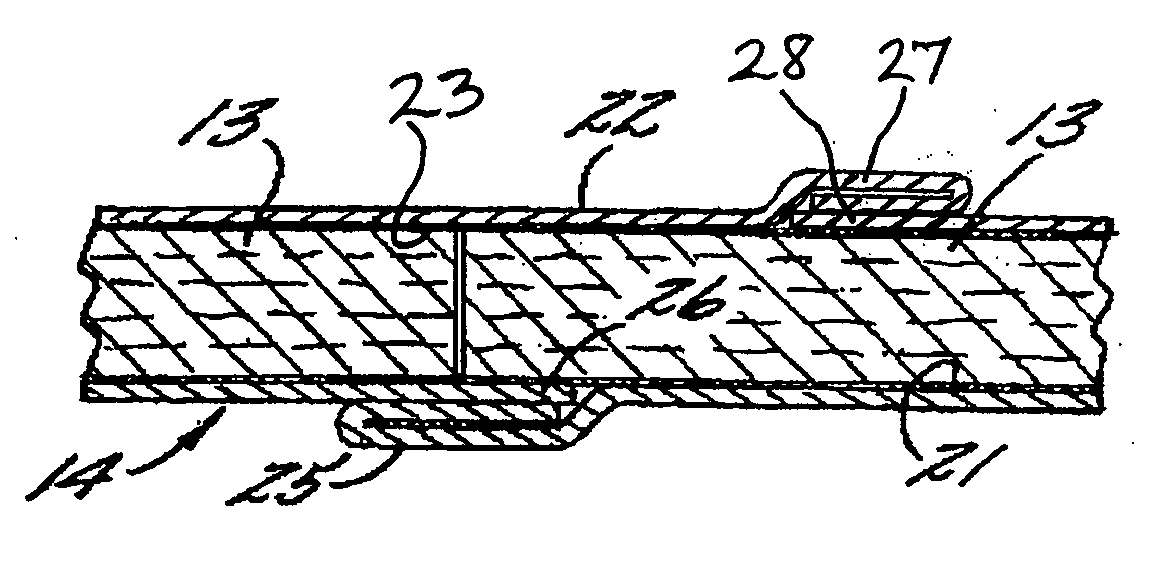 Composite container having an electromagnetic surveillance device