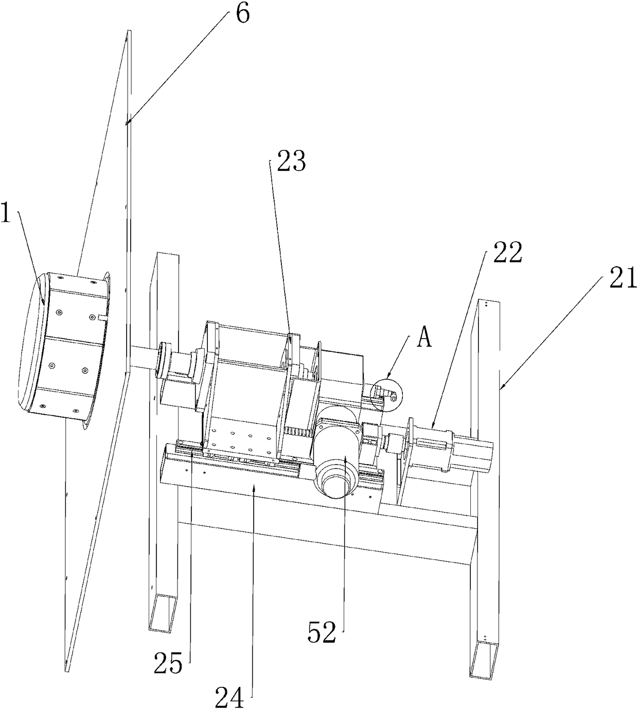 Automatic clamping telescopic winding device suitable for packing straps