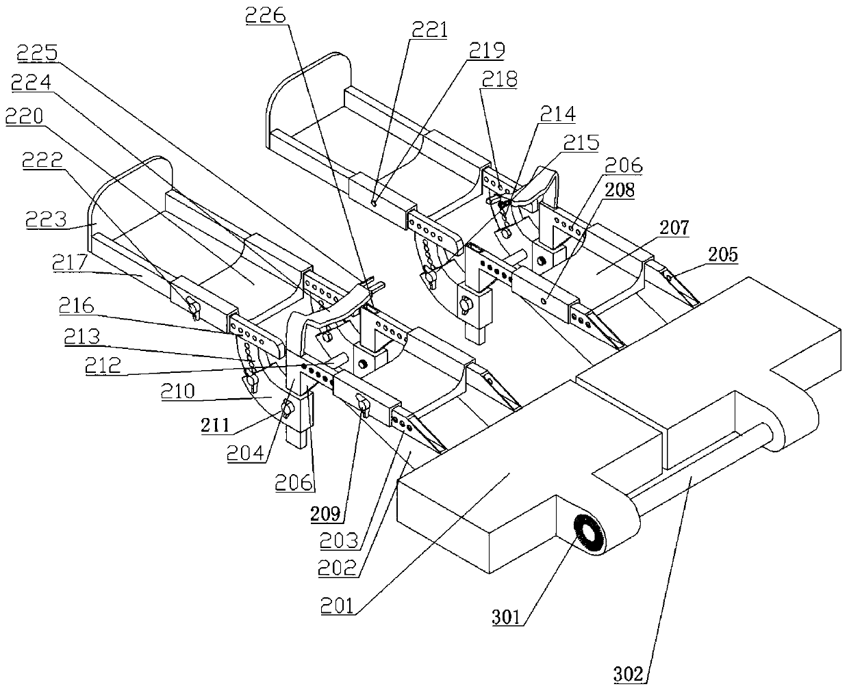 Assembled multi-angle orthopedic leg surgery special bed