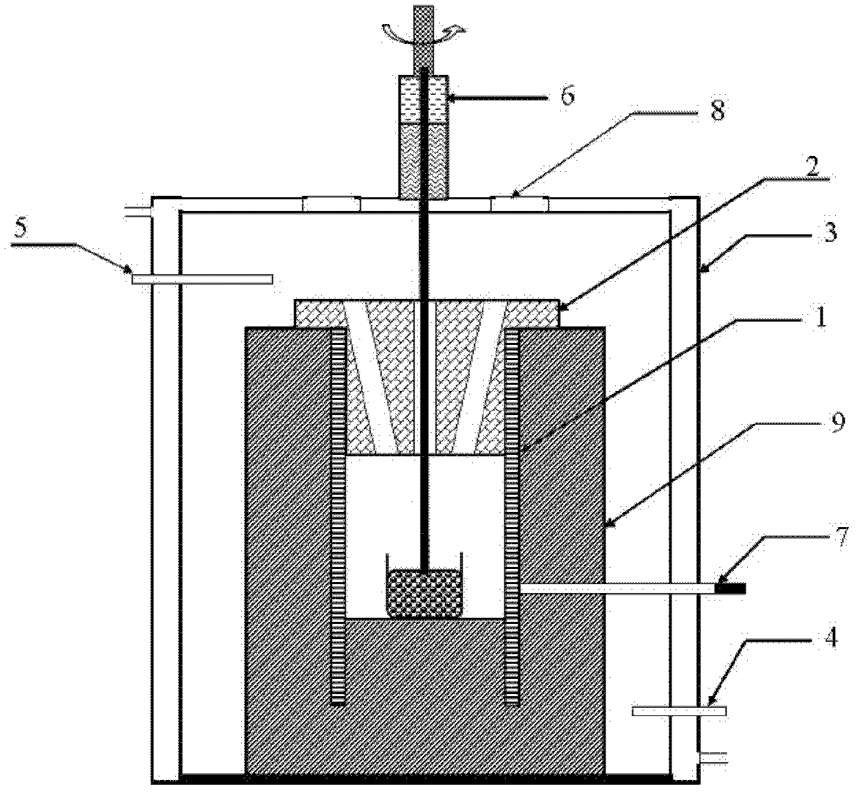 Closed monocrystalline growth furnace for molten salt method crystal growth