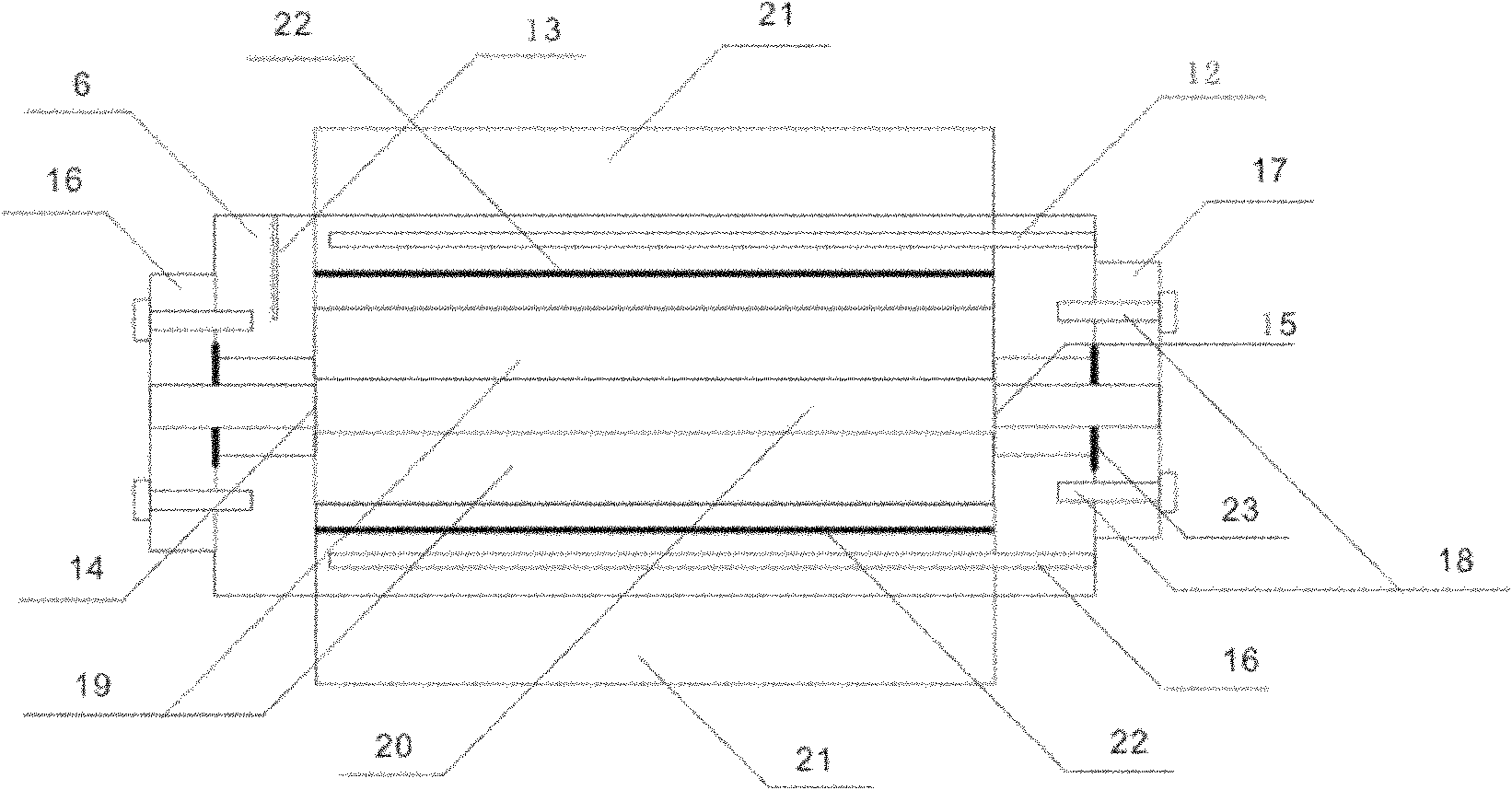 Testing device and method for simulating backflow of propping agent