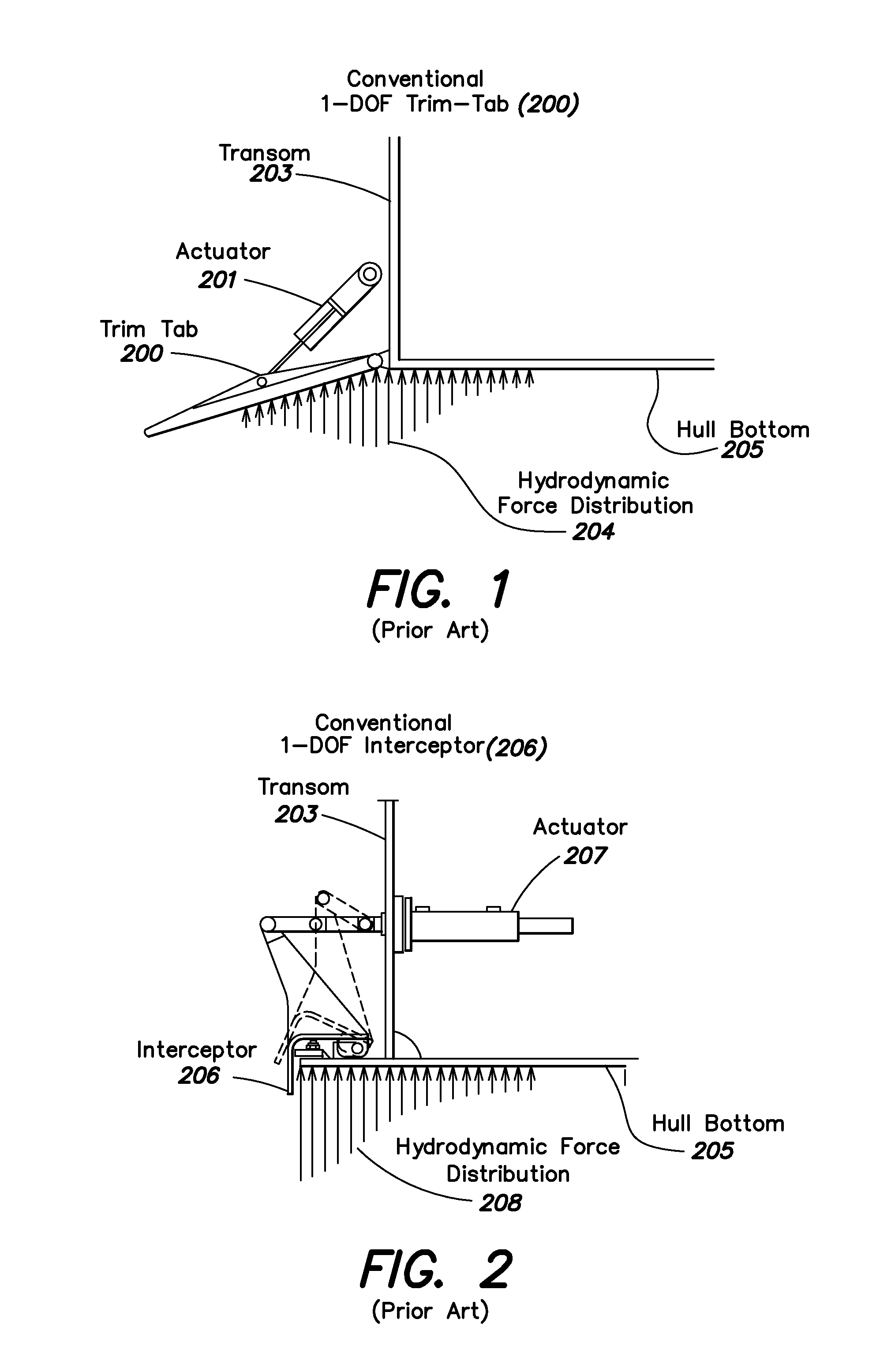 Variable trim deflector system and method for controlling a marine vessel