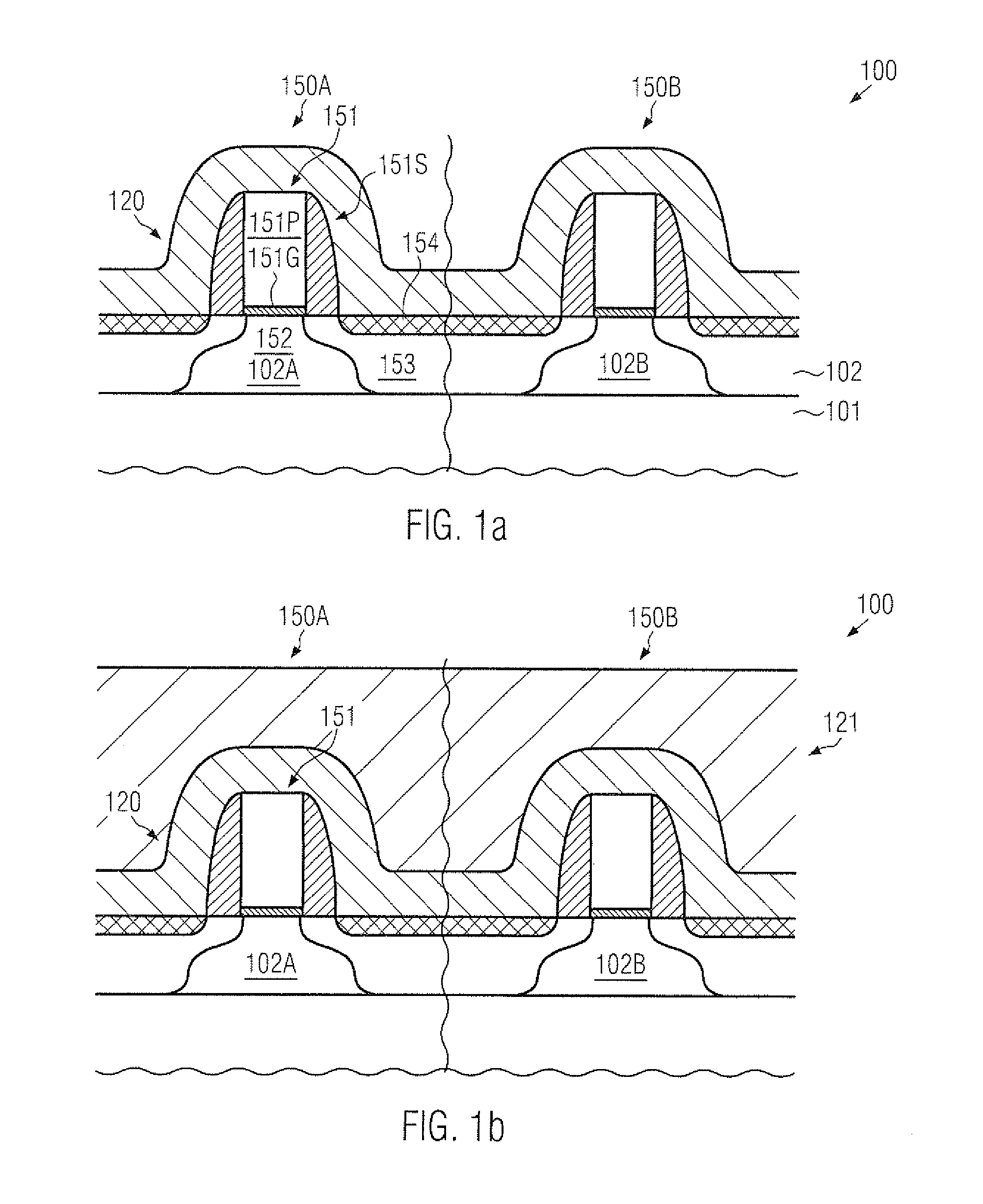 Superior fill conditions in a replacement gate approach by using a tensile stressed overlayer