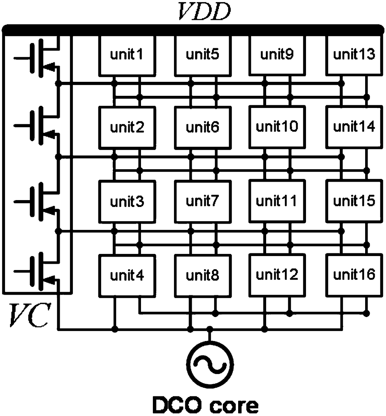 A high-precision numerically controlled ring oscillator using laminated current tubes