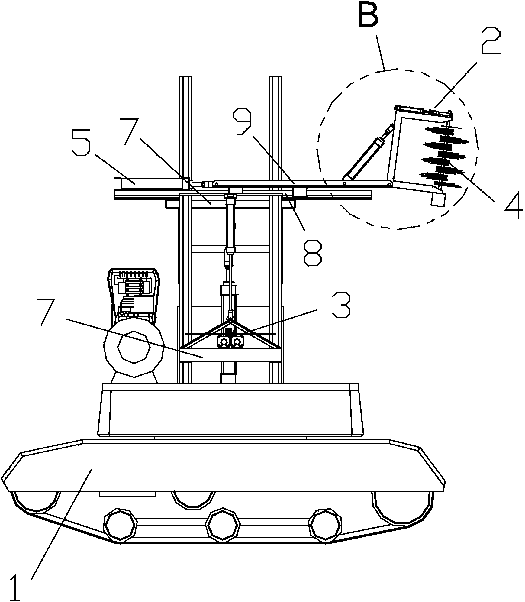 Multifunctional operation machine for orchard