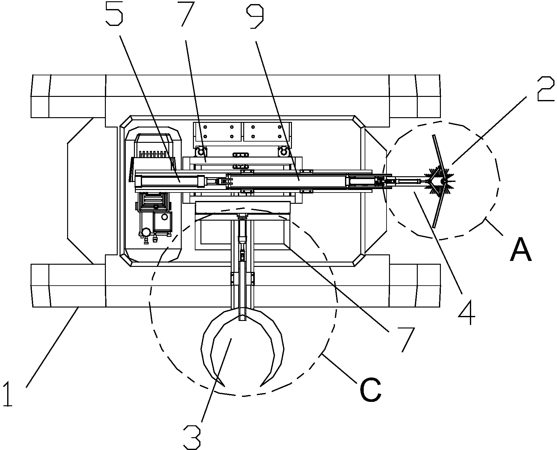 Multifunctional operation machine for orchard