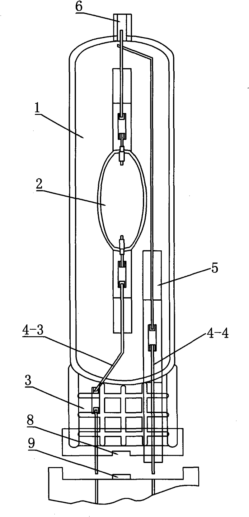 Xenon lamp and manufacturing process thereof