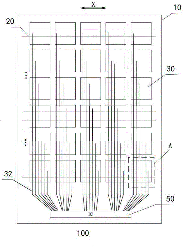 Array substrate and touch control display screen