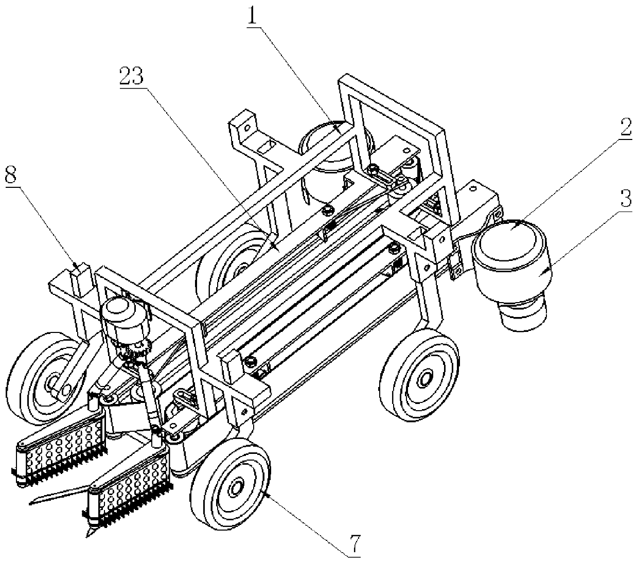 Actively-feeding green-leaf vegetable harvester and speed control method