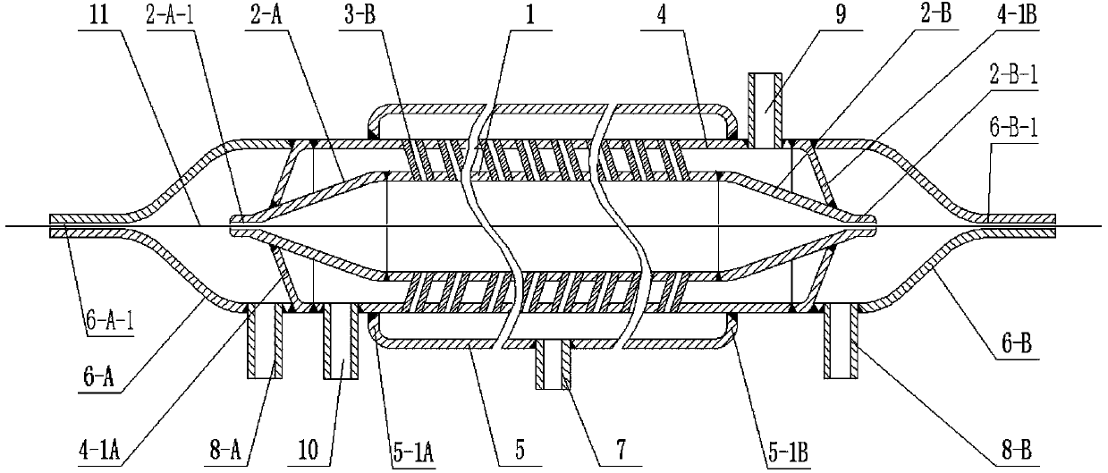 Jet device for supercritical fluid jet dyeing of yarns