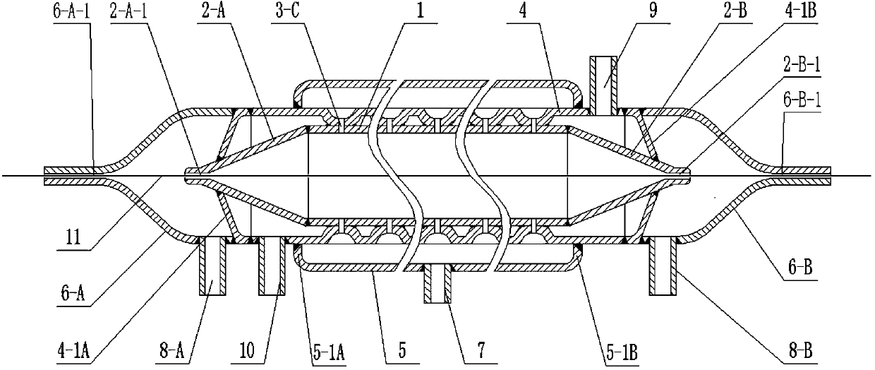 Jet device for supercritical fluid jet dyeing of yarns