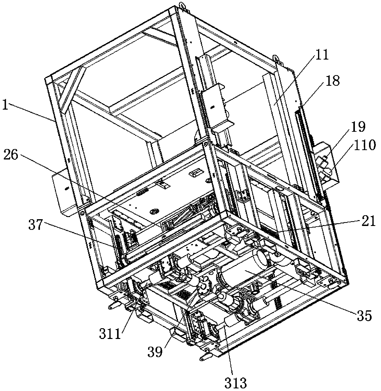 Multi-layer station lifting and transmission equipment