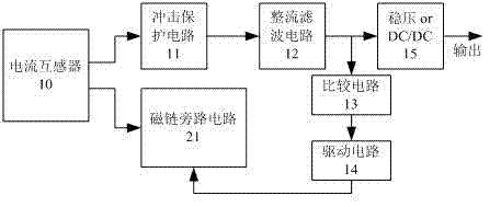 Automatic energy-extraction circuit of current transformer