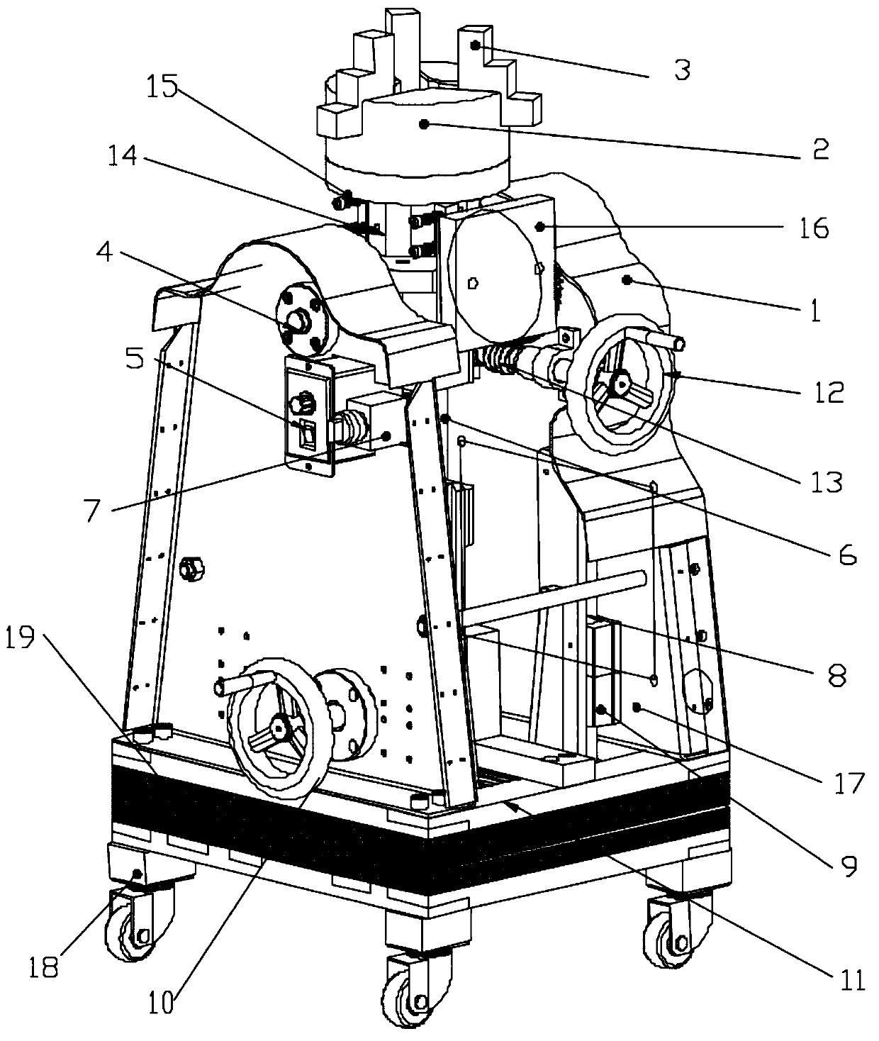 Liftable welding turntable