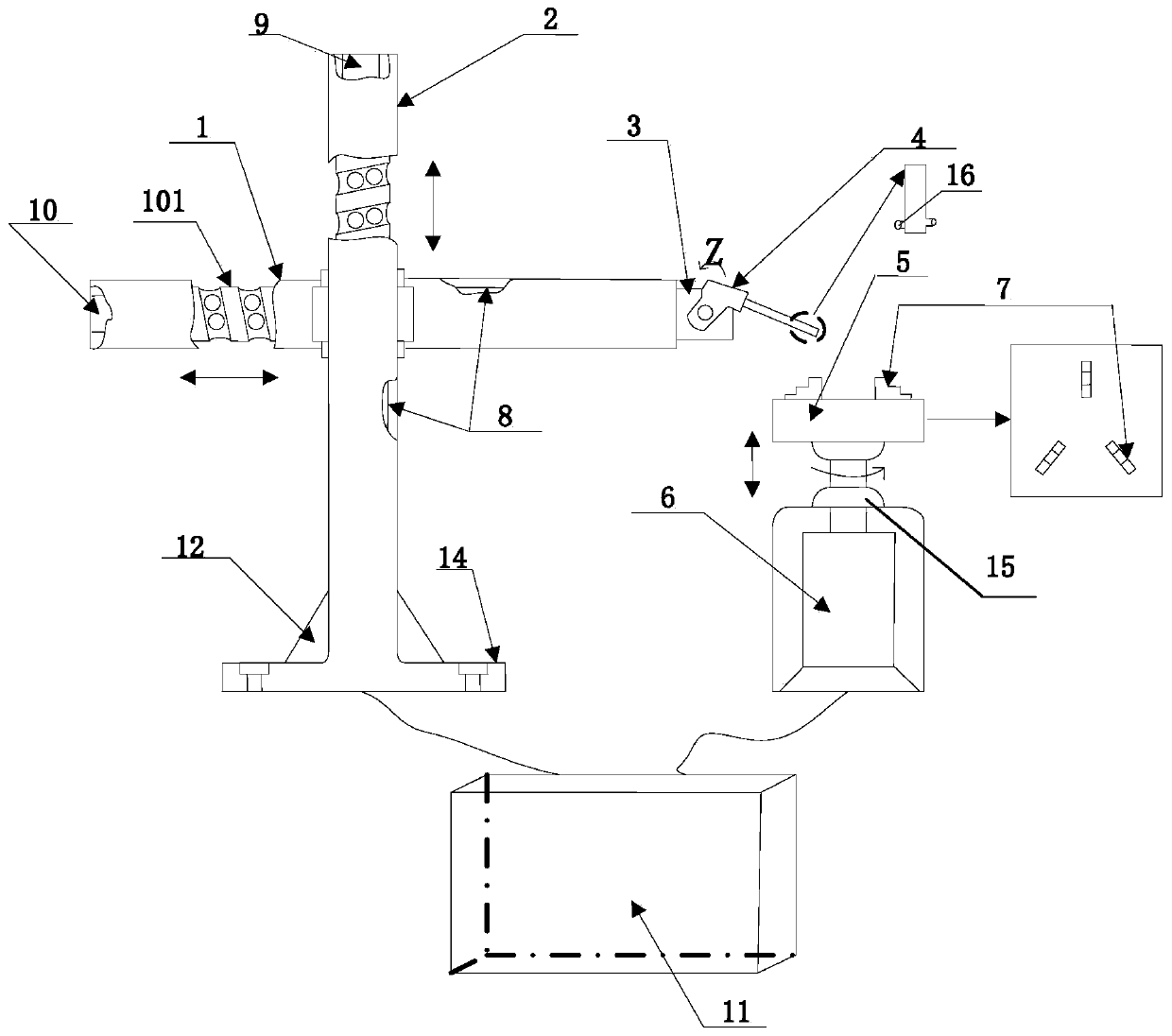 Five-axis linkage automatic spraying mechanism