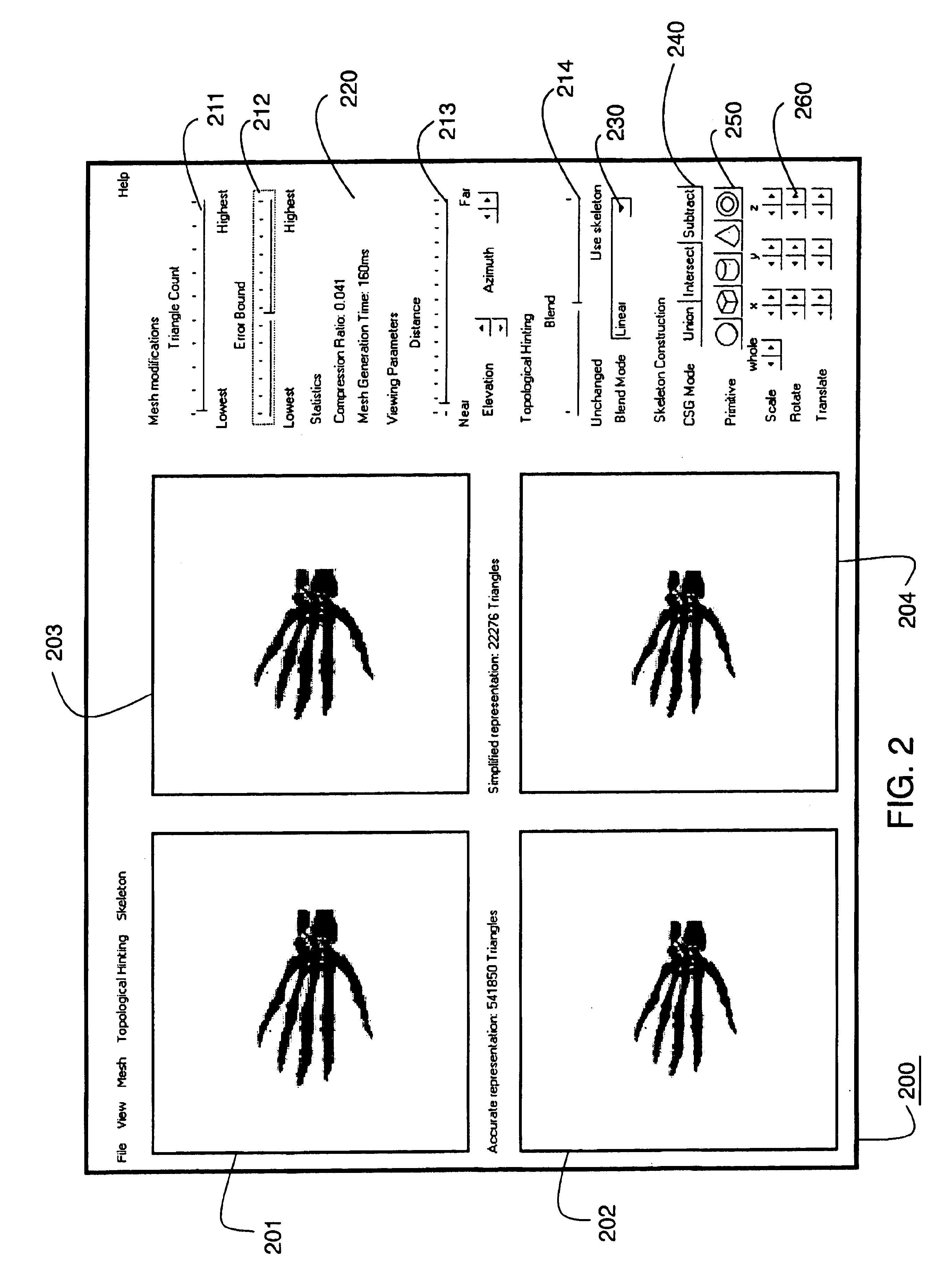 System and method for modeling graphics objects