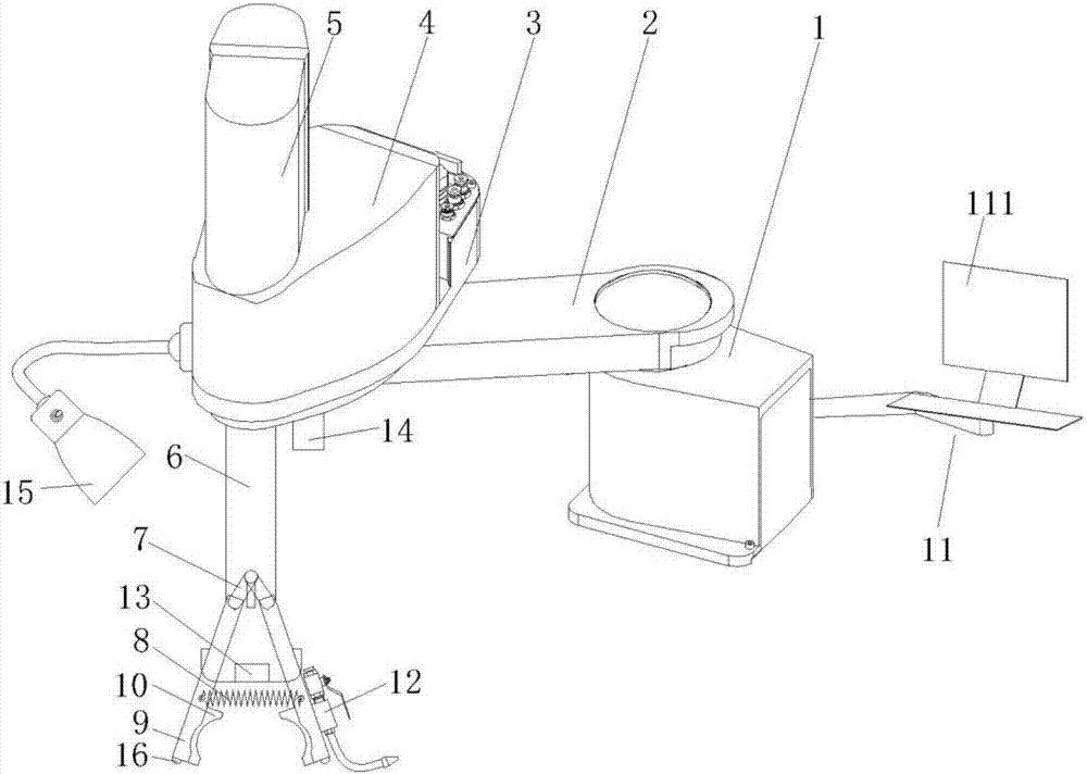 Working method of high-precision rubber block grabbing robot