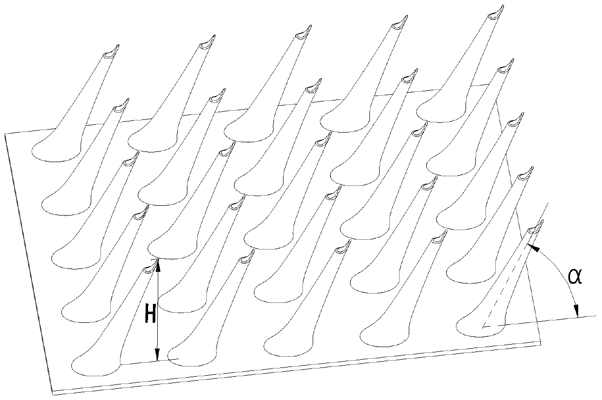 Hollow oblique metal microneedle array and manufacturing method thereof based on SU-8 mold