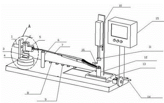 Method and device for detecting torsional angle, arch rise and pressure of wiper arm