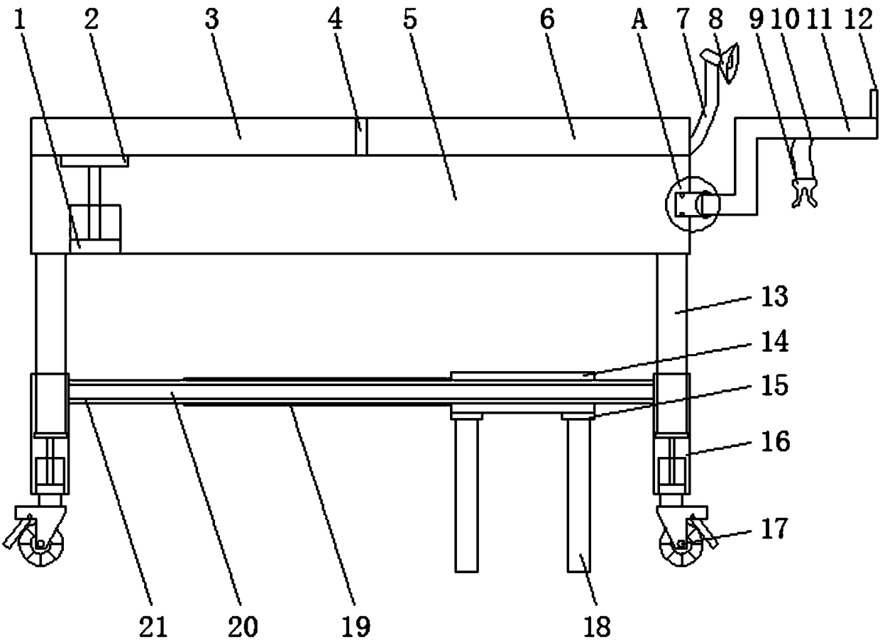 Bed for facilitating dressing examination of gynecological private parts