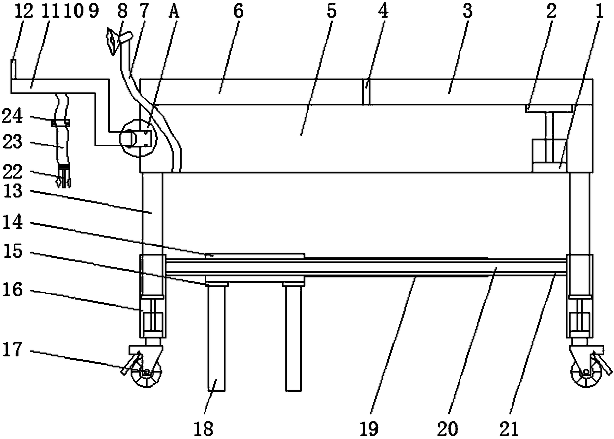 Bed for facilitating dressing examination of gynecological private parts