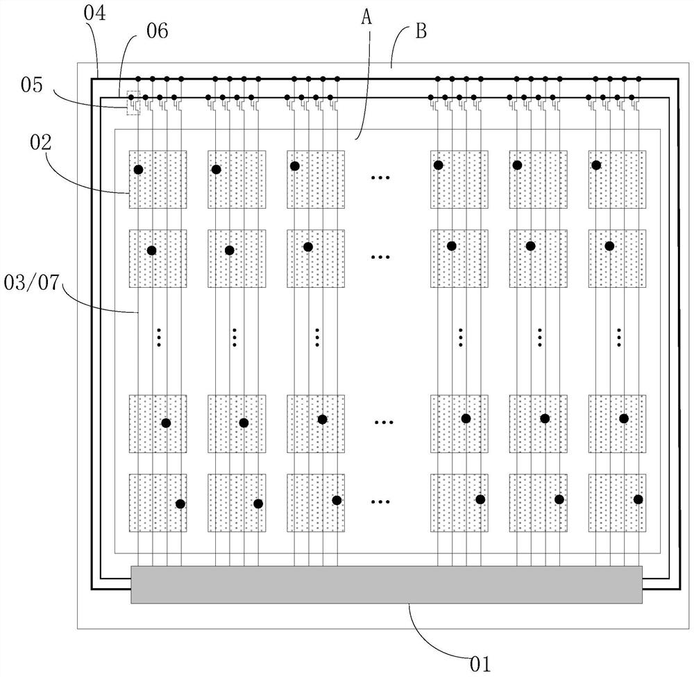 Touch display screen and display device