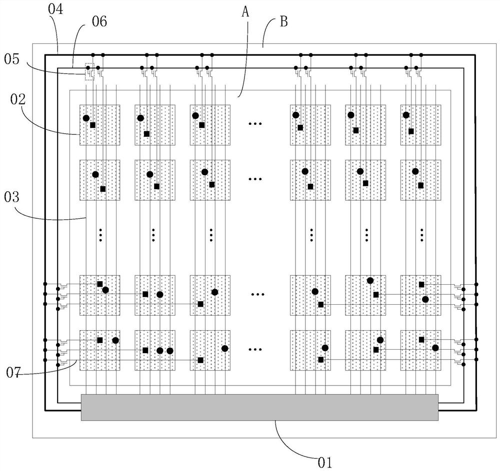 Touch display screen and display device