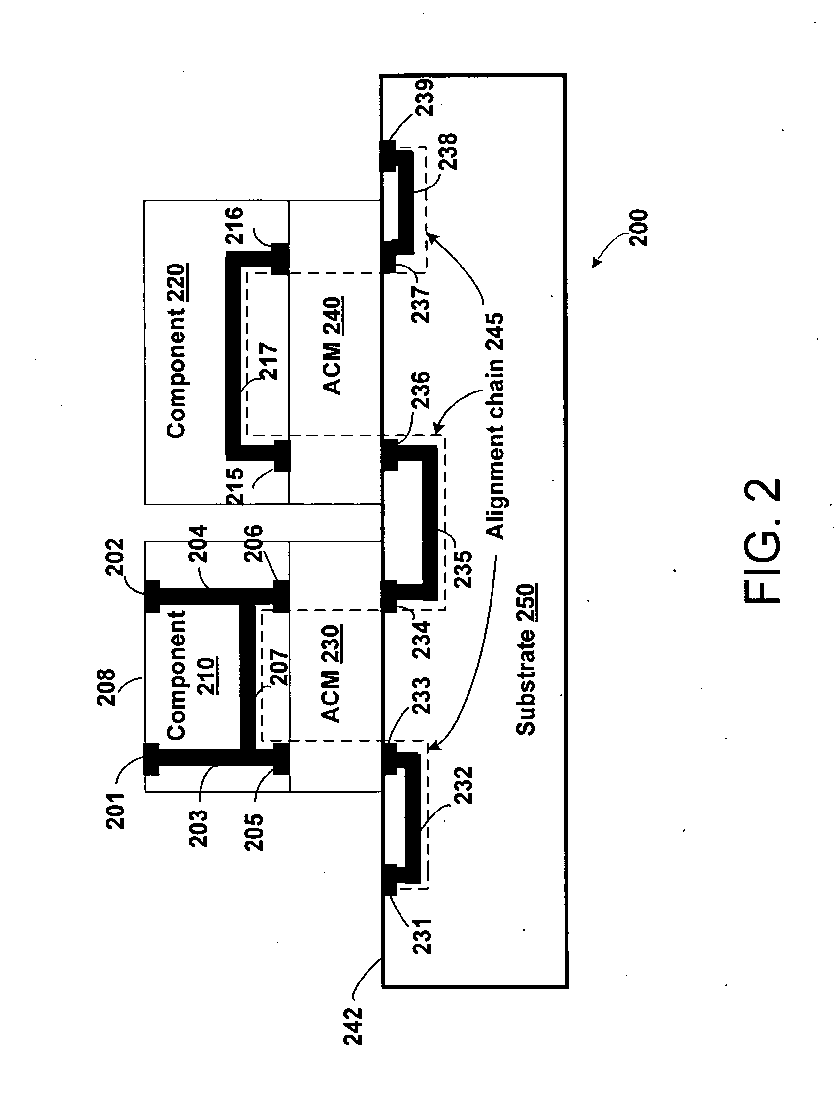 Electronic assembly with detachable components