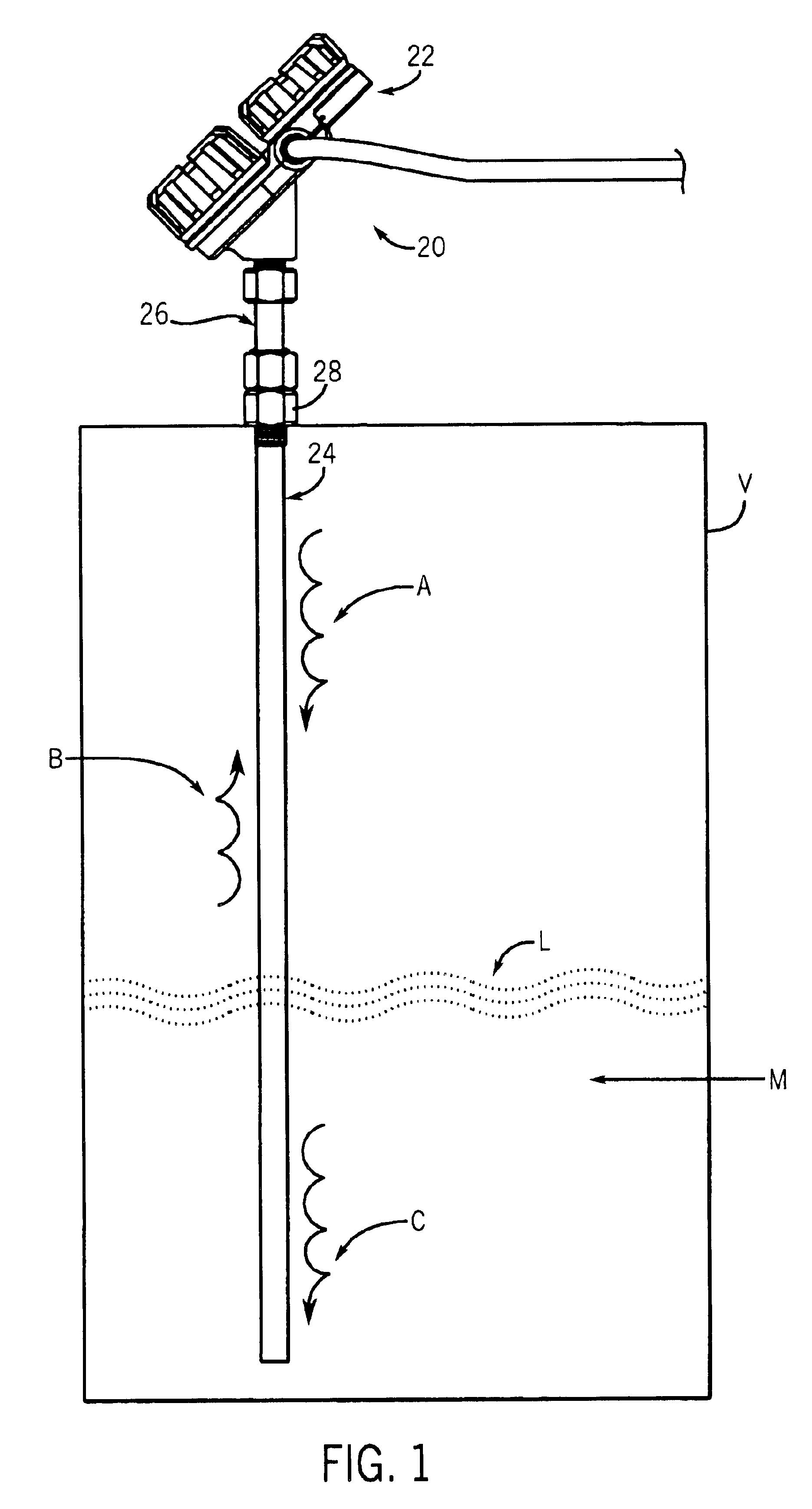 Guided wave radar level transmitter with automatic velocity compensation